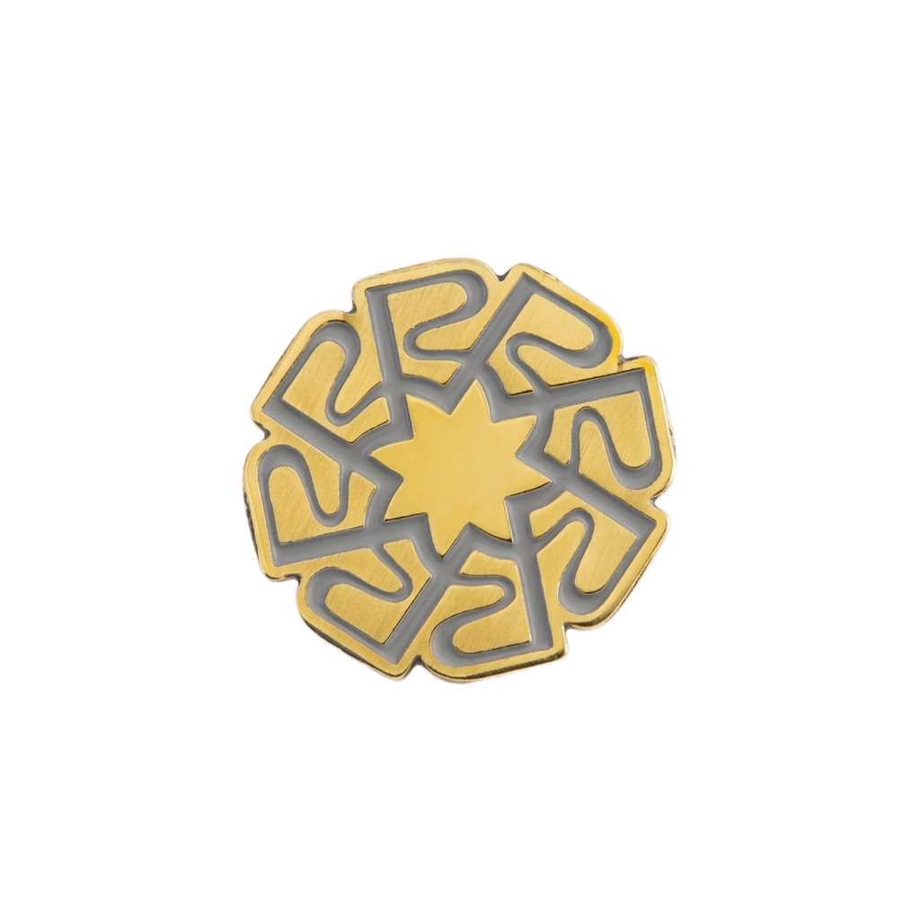 Die Cut Etched Brass Lapel Pin